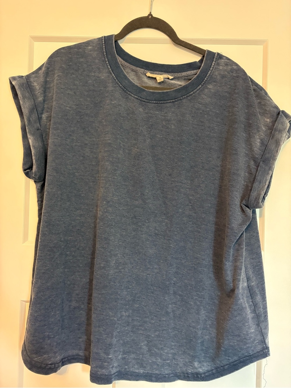 Jane and Delancey Washed Blue Short Sleeve Crew Tee